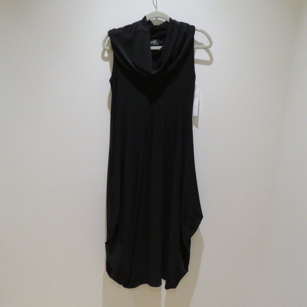 SYMPLI Sleeveless Dream Dress Black Bubble Hem Lantern Lagenlook Minimalist NWT - Picture 3 of 15